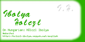 ibolya holczl business card