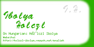 ibolya holczl business card